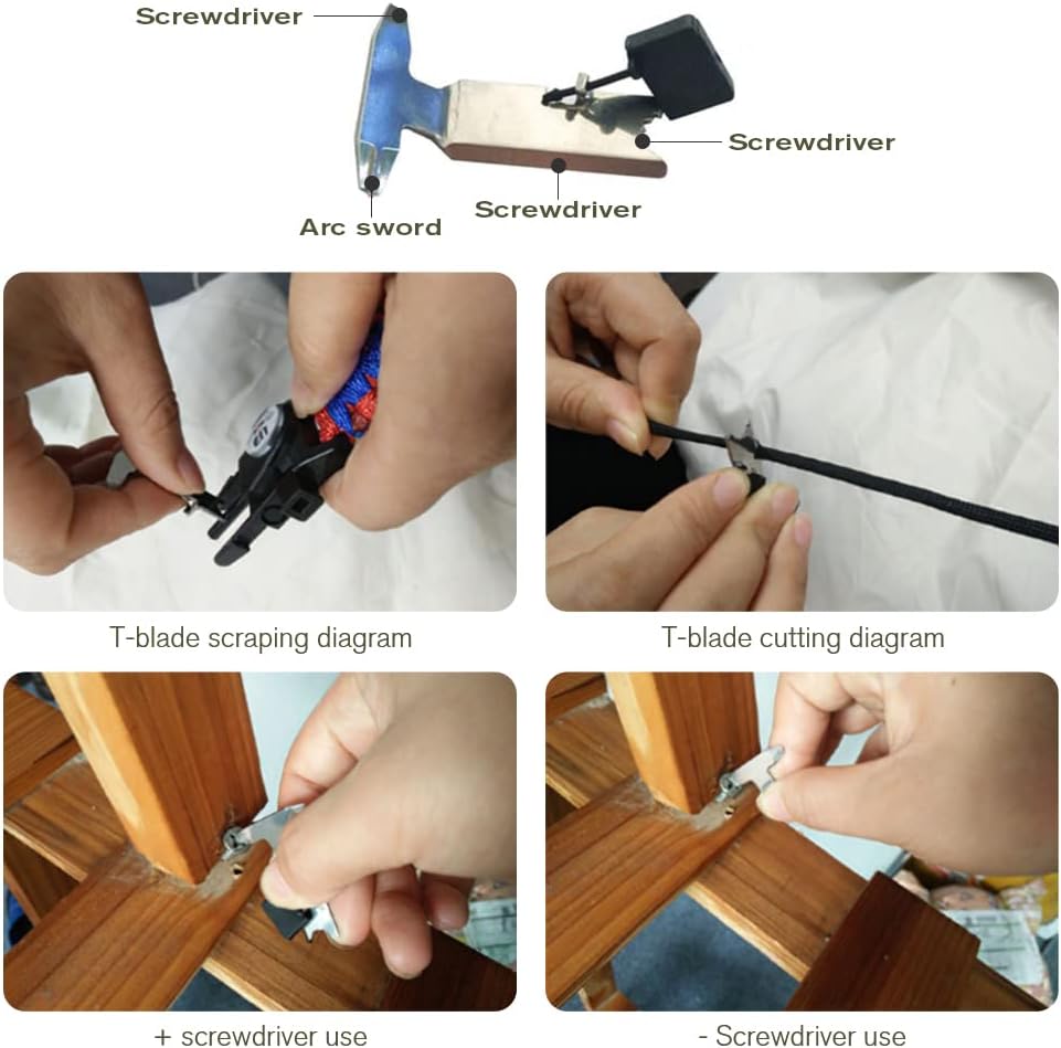 8-in-1 survival armband set, Ultieme Reddingstool Rond Je Pols