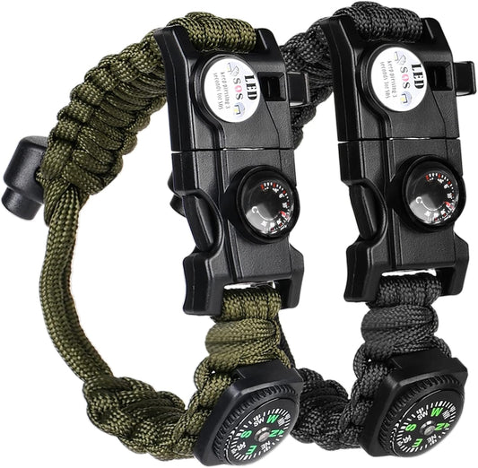 8-in-1 survival armband set, Ultieme Reddingstool Rond Je Pols
