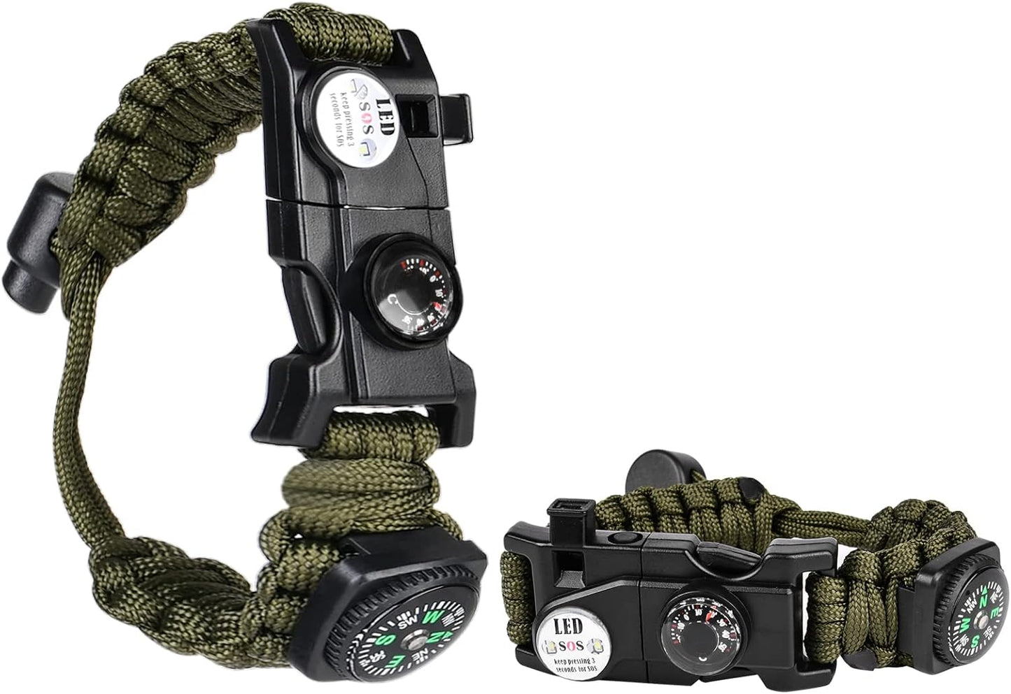 8-in-1 survival armband set, Ultieme Reddingstool Rond Je Pols